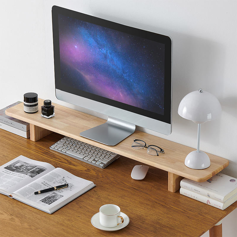 Solid Wood Monitor Stand Riser Ergonomic Desktop Computer Screen