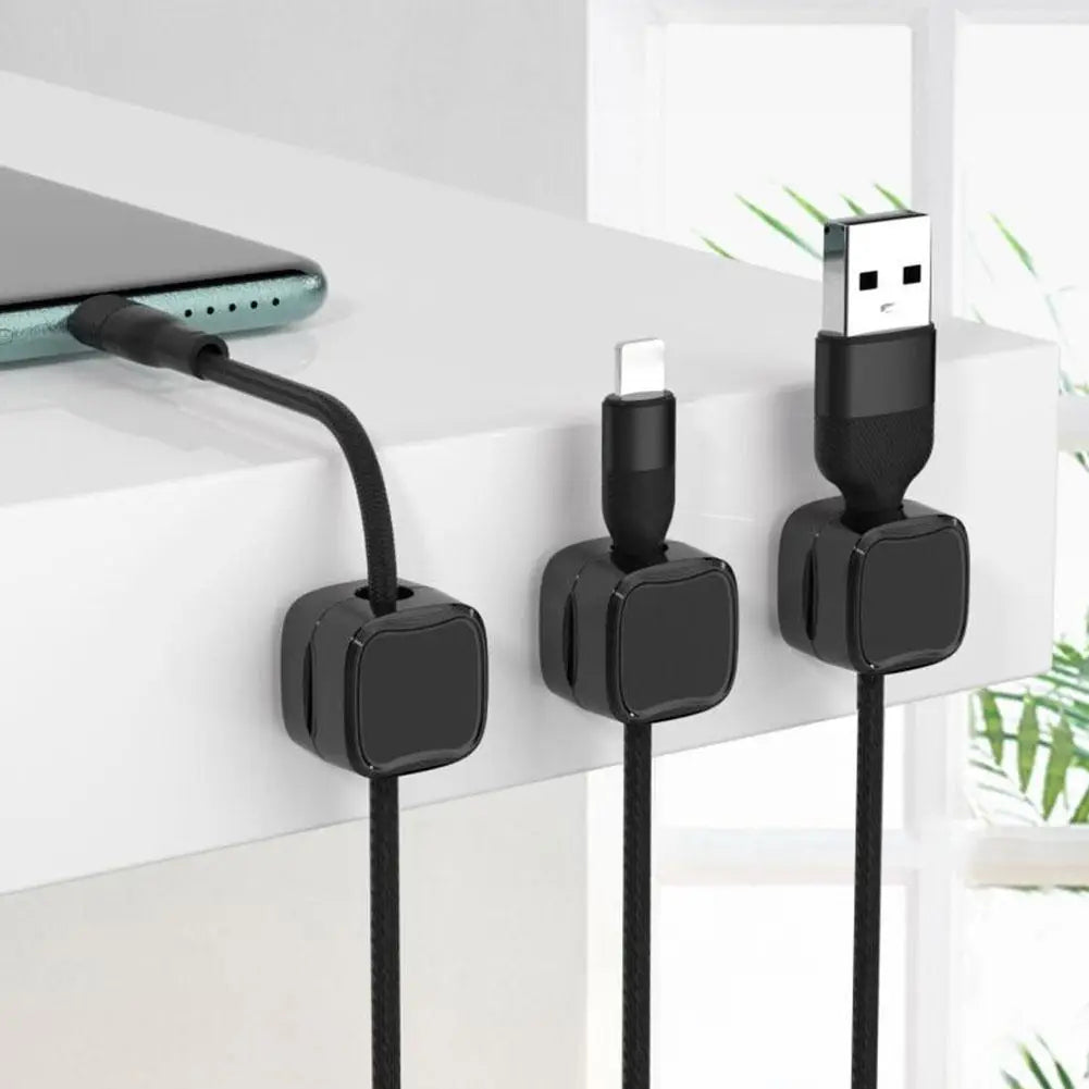 Magnetic Cable Clips Cable Smooth Adjustable Cord Holder Under