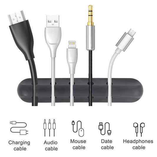 Silicone Cable Organizer Usb Data Cable Winder Flexible Cord